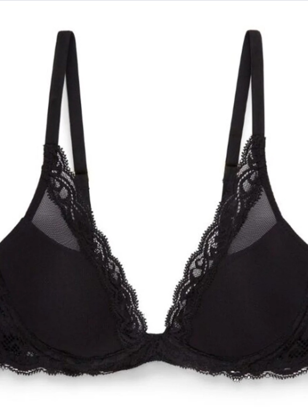 Natori Feathers Contour Plunge Black Bra 730023 – 34DD - Picture 3 of 9